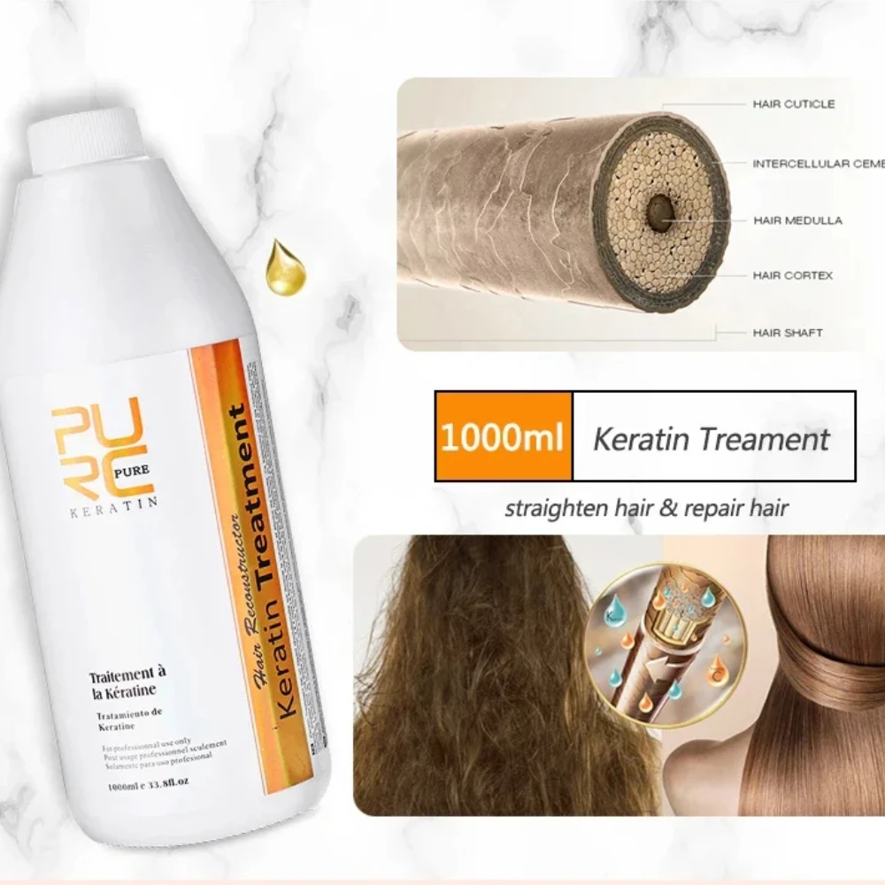 Hair Care For Curly Dry Hair - PURC Keratynowe prostowanie włosów Uzładnianie Zabieg