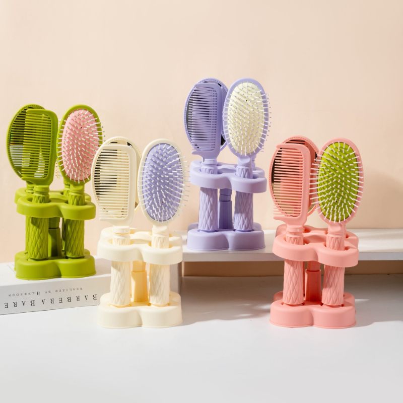 Hair Care High End - Zestaw czterech grzebieni z lustrem i