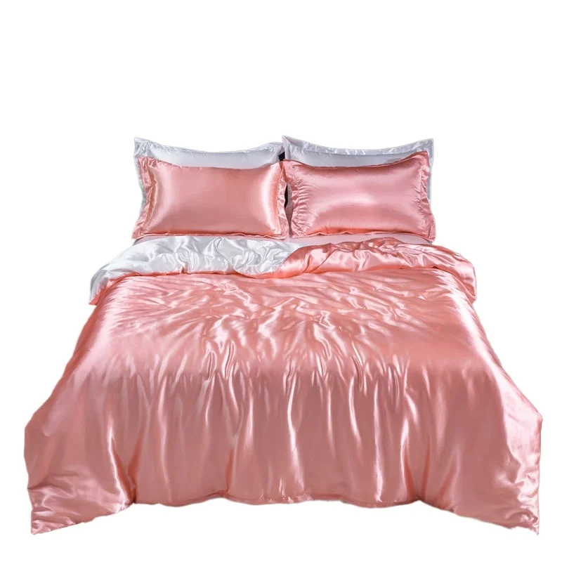 Satin Pillowcase Silk - Nordic satynowy jedwabny zestaw pościeli z