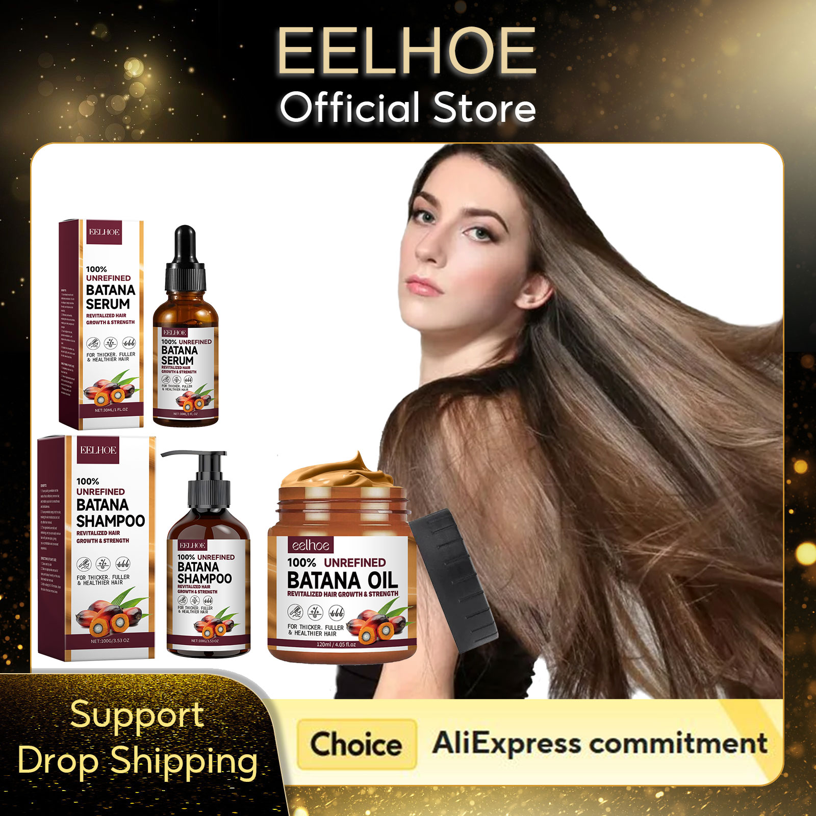 Hair Care Set - EELHOE Naturalny olejek z batany Głęboko
