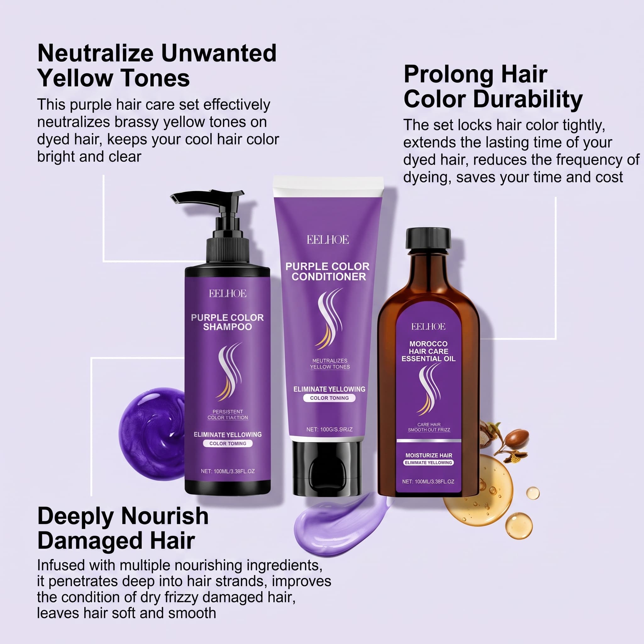 Zestaw szamponu fioletowego z  – Hair Care Set recenzja i cena