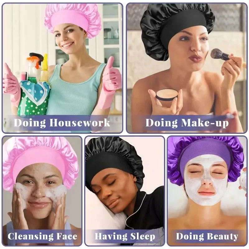 Duża satynowa czepek do spania – Hair Care Long Hair recenzja i cena