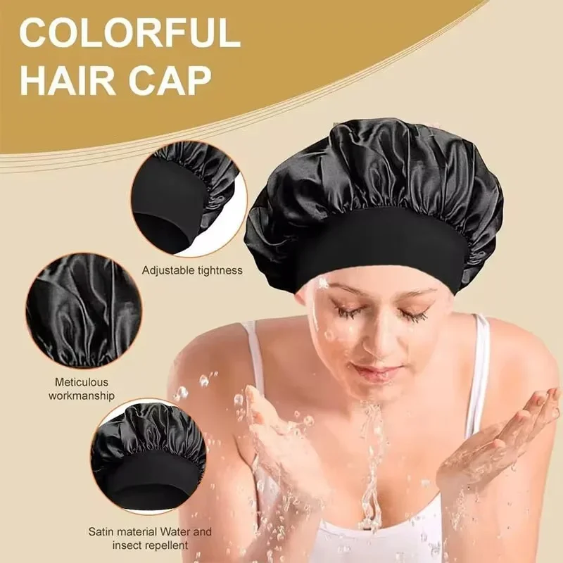 Duża satynowa czepek do spania – Hair Care Long Hair recenzja i cena